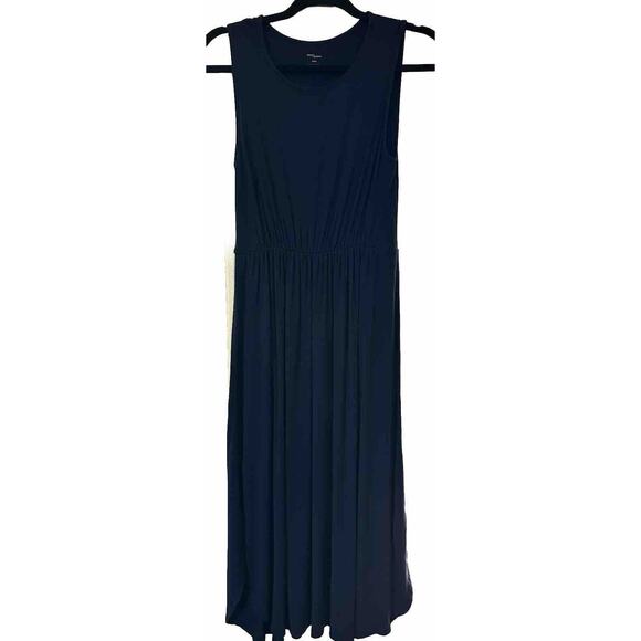 Daily Ritual Dresses & Skirts - Daily Ritual Women's Blue Round Neck Sleeveless Casual Midi Tank Dress Small